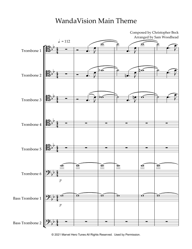 Wanda's Theme (end Credits From Wandavision) (arr. Sam Woodhead)