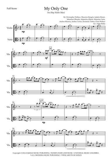 My Only One (no Hay Nadie Mas) (arr. Ottirb Sage)