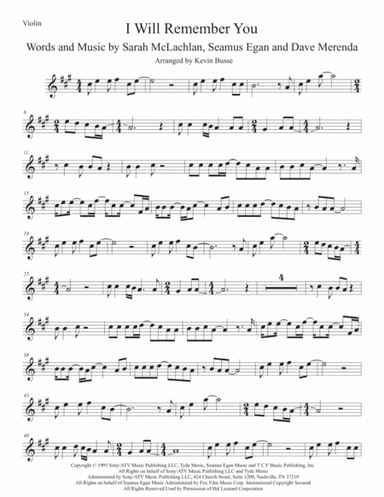 I Will Remember You (arr. Kevin Busse)