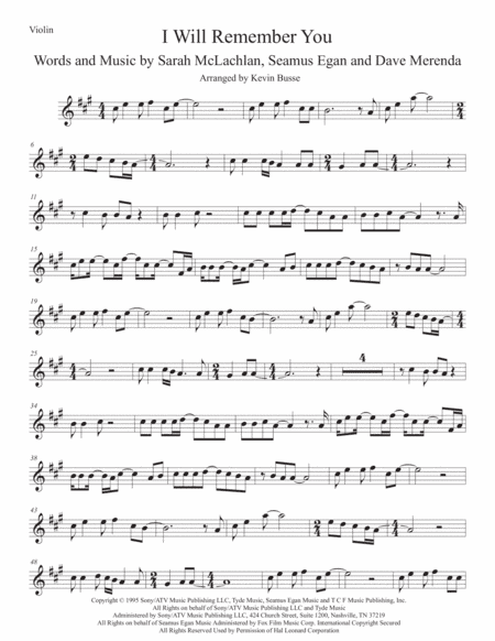 I Will Remember You (arr. Kevin Busse)
