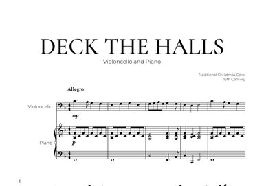 Deck The Halls (Violoncello and Piano) - Christmas Carol (arr. Pedro Merendi)