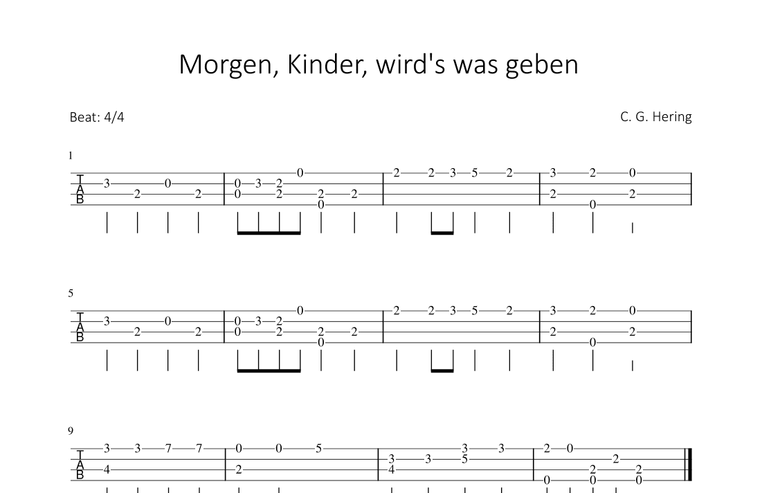 Morgen, Kinder, wird's was geben (arr. Bettina Schipp)