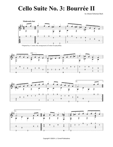 Cello Suite No. 3: Bourrée II (arr. Mark Phillips)