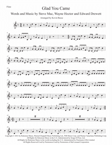 Glad You Came (arr. Kevin Busse)