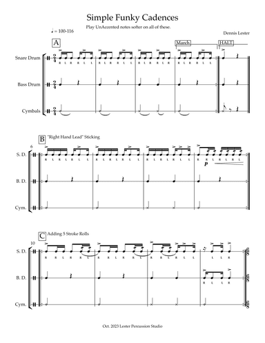 SIMPLE FUNKY CADENCES