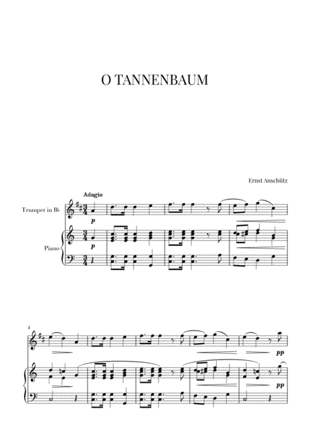 O Tannenbaum for Trumpet and Piano (arr. Cadenza Editions)