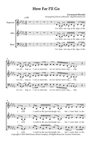 How Far I'll Go (arr. Simon Lubkowski)