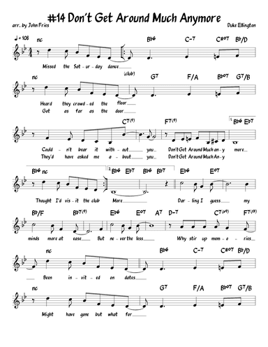 Don't Get Around Much Anymore (arr. John Fries)
