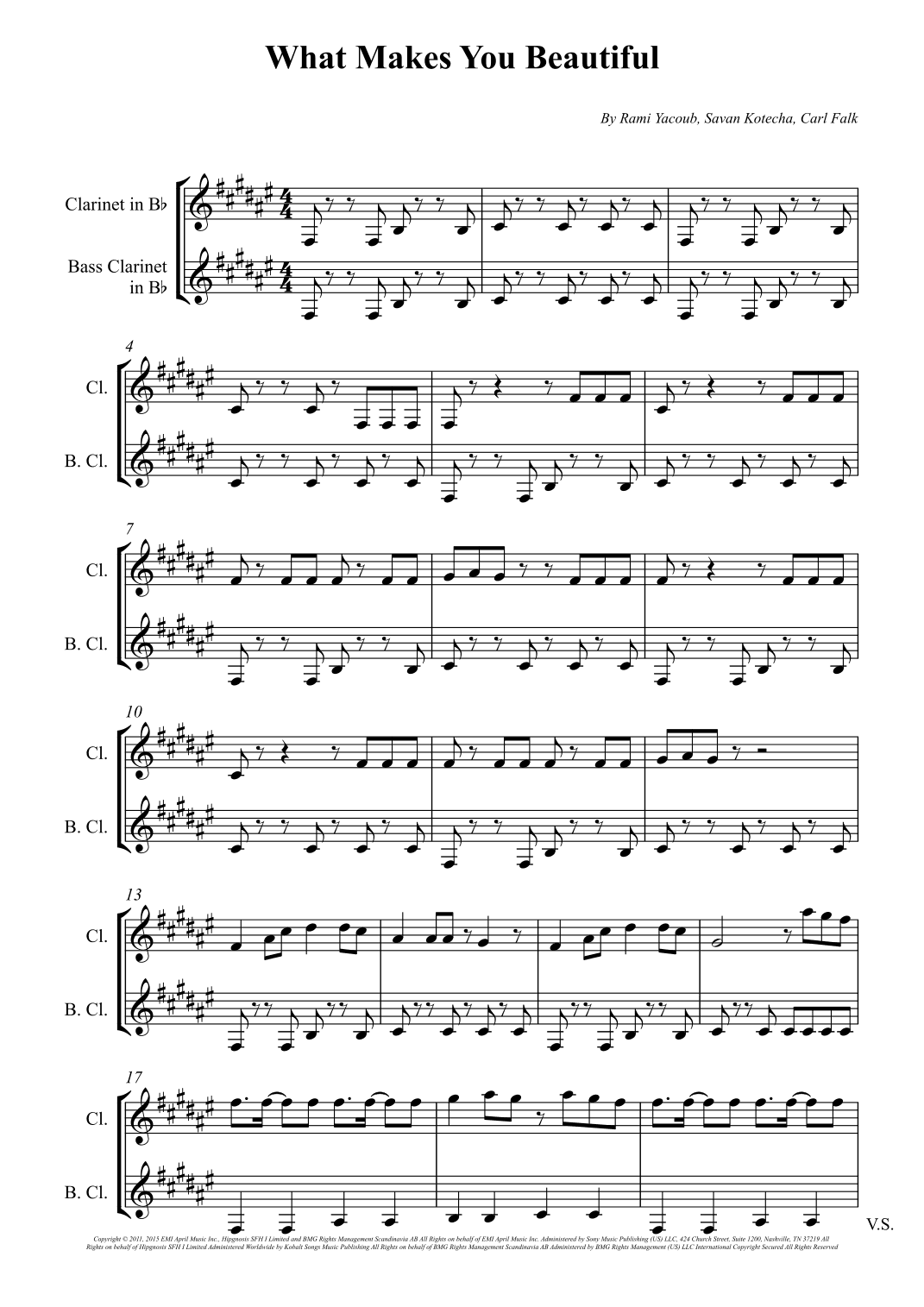 What Makes You Beautiful (arr. Wesly S. Silva)
