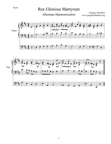 Rex Gloriose Martyrum - Let All the World - Alternate Harmonization