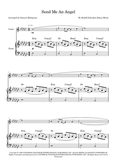 Send Me An Angel (arr. SAMUEL DE SOUZA MALAQUIAS)