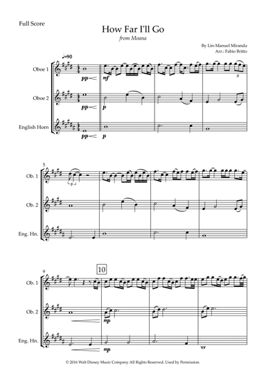 How Far I'll Go (arr. Fabio Britto)