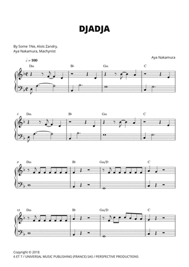 Djadja (arr. Cadenza Editions)