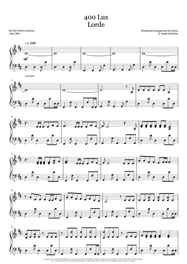 400 Lux (arr. Antje Günther)