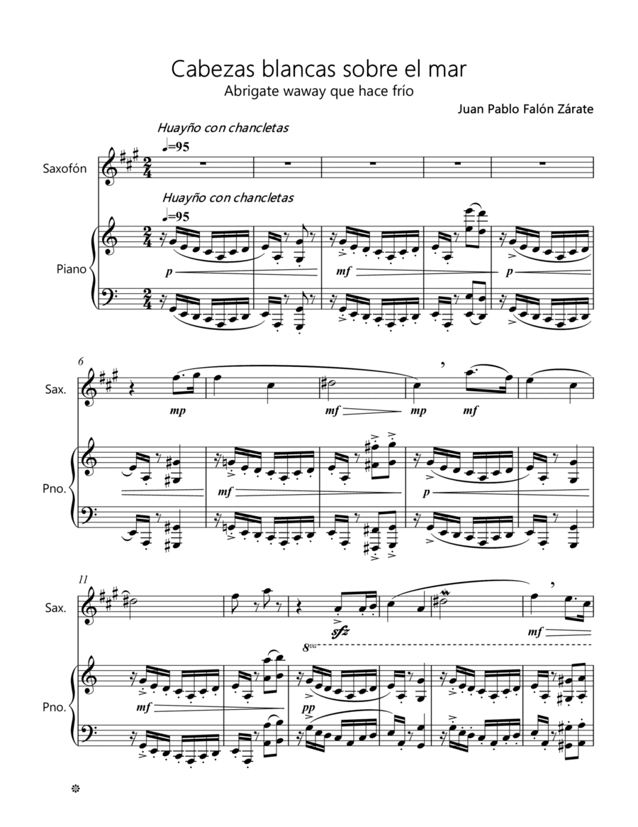 Cabezas blancas sobre el mar