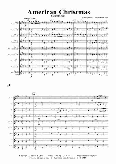 American Christmas - Mash up Rondo of best Christmas Songs - Clarinet Choir (arr. Thomas H. Graf)