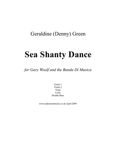 Sea Shanty Dance, for String Orchestra  (Standard Arrangement)