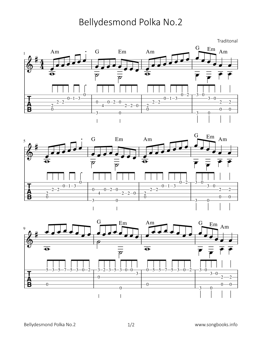 Bellydesmond Polka No.2 (arr. Bettina Schipp)