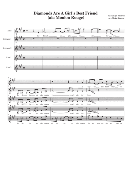 Diamonds Are A Girl's Best Friend (arr. Deke Sharon)