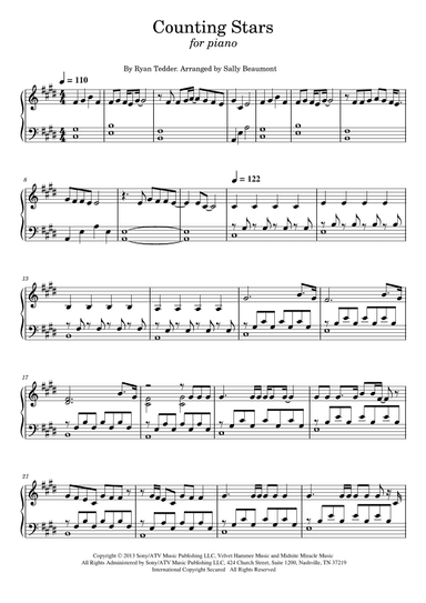 Counting Stars (arr. Sally Beaumont)