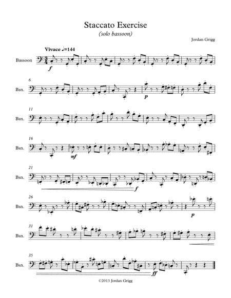 Staccato Exercise (solo bassoon)