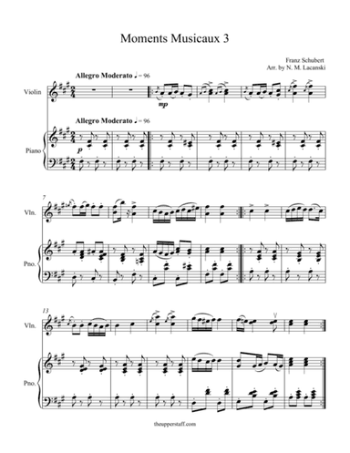 Moments Musicaux 3 (arr. Nick Lacanski)