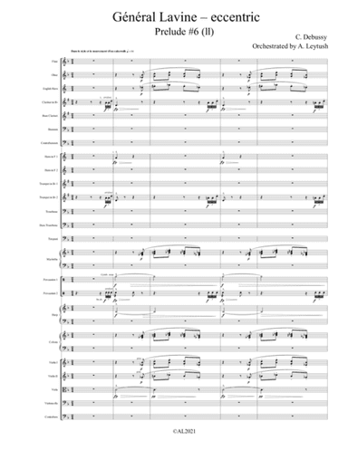 C. Debussy: The Complete Preludes, #6 (II), "General Lavine - eccentric", Orchestrated by A. Leytush
