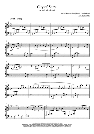 City Of Stars (arr. RKKR)