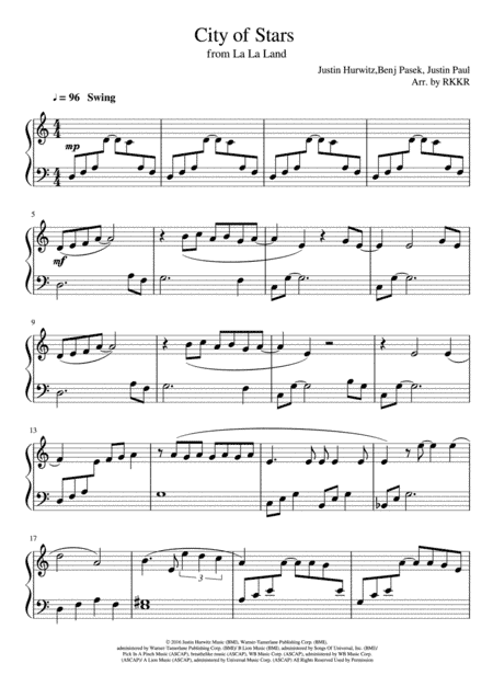 City Of Stars (arr. RKKR)