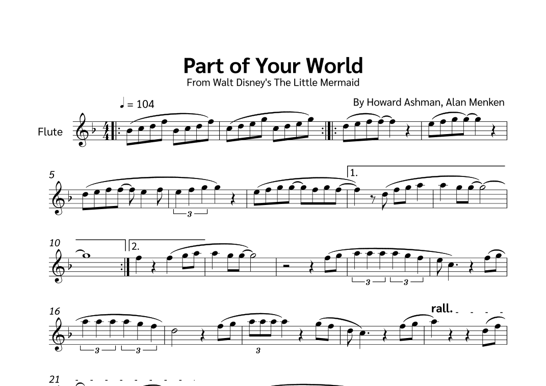 Part Of Your World (arr. Jackson Spindler)