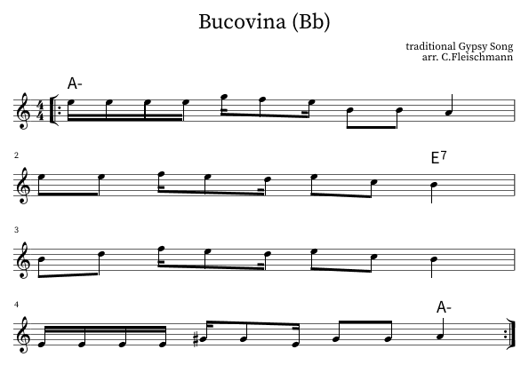 Bucovina (arr. Christoph Fleischmann)