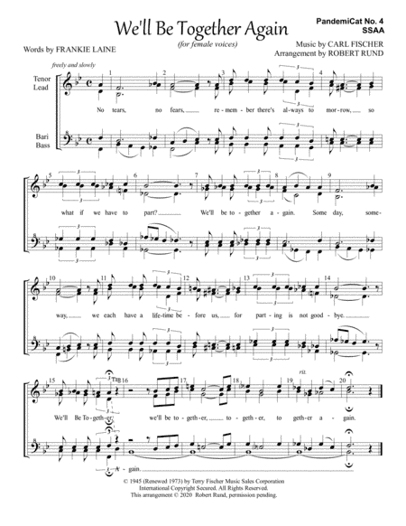 We'll Be Together Again (arr. Robert Rund)