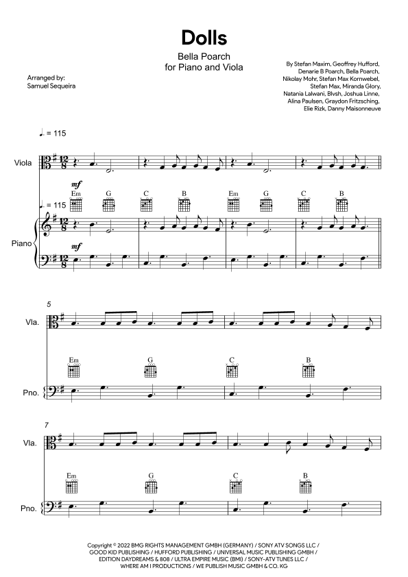 Dolls (arr. Samuel Sequeira)