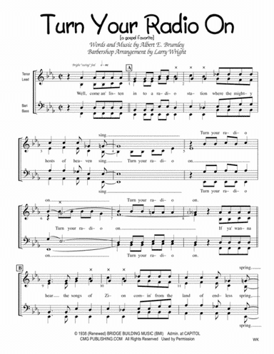 Turn Your Radio On (arr. Larry Wright)