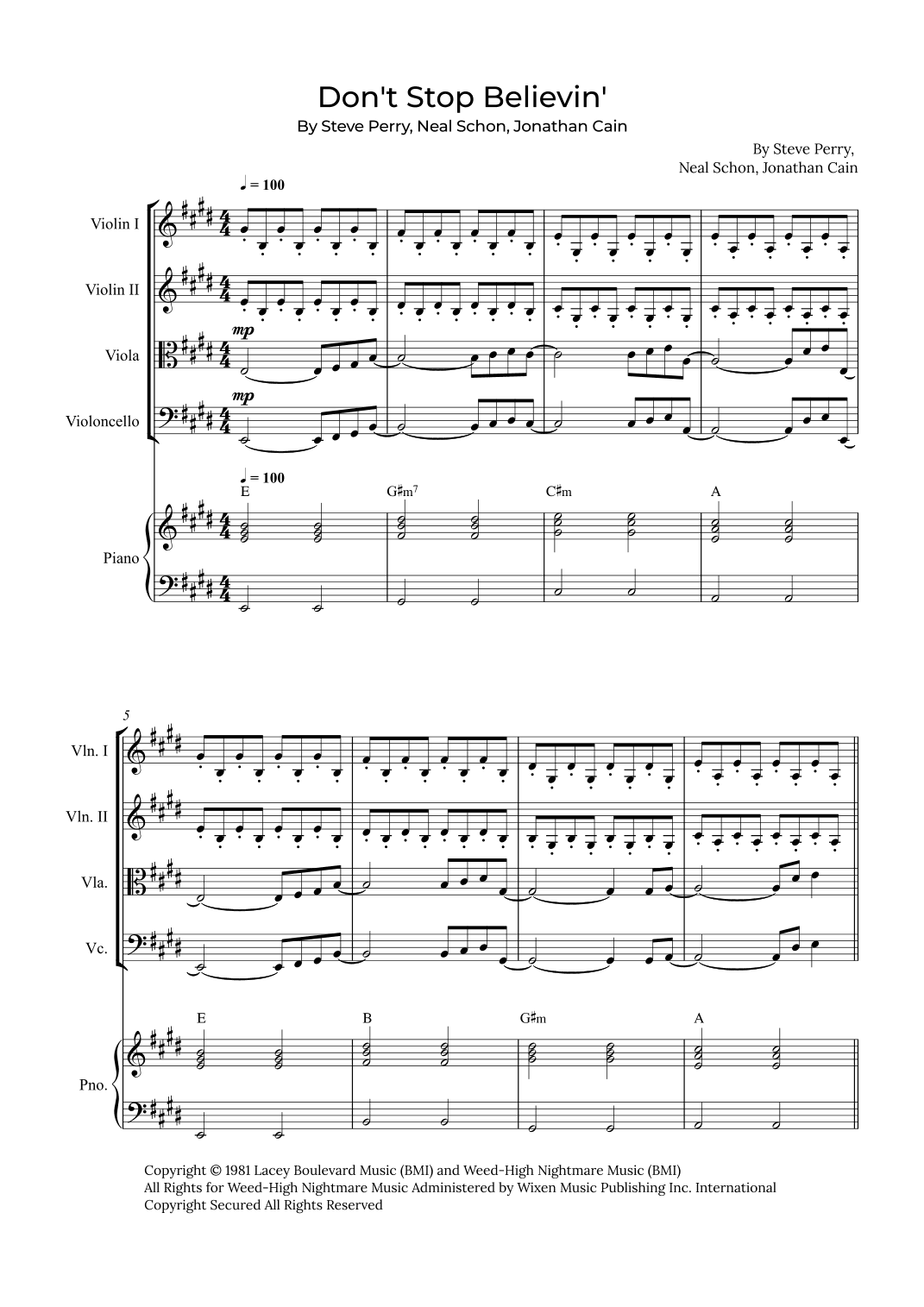Don't Stop Believin' (arr. Alex Nunes Rodrigues)