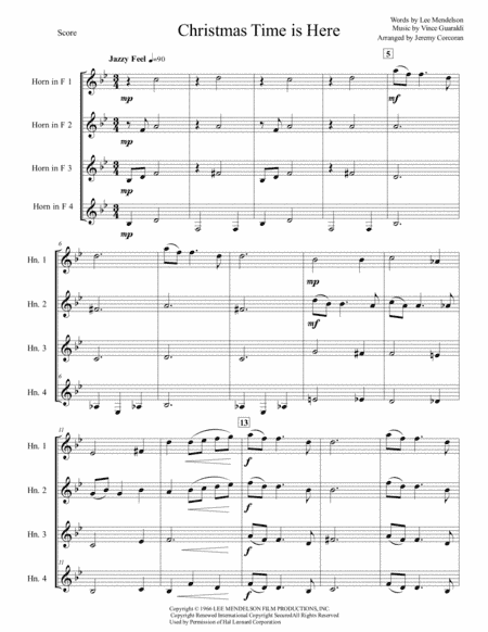 Christmas Time Is Here (arr. Jeremy Corcoran)