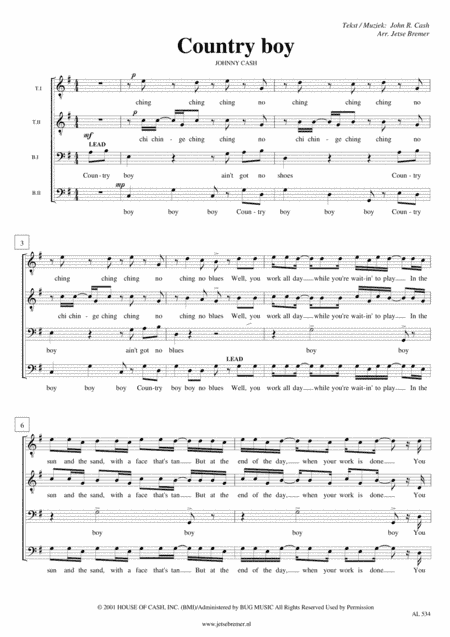 Country Boy (arr. Jetse Bremer)
