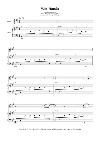 Wet Hands (arr. Henrique F Mangoni)