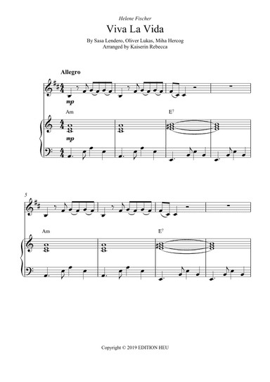 Viva La Vida (arr. Kaiserin Rebecca)