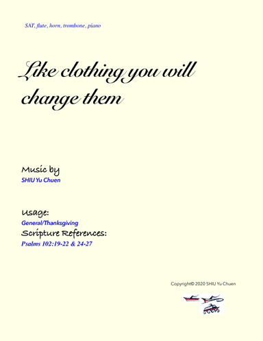 Like clothing you will change them