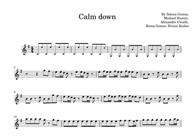 Calm Down (arr. Lkmusic)
