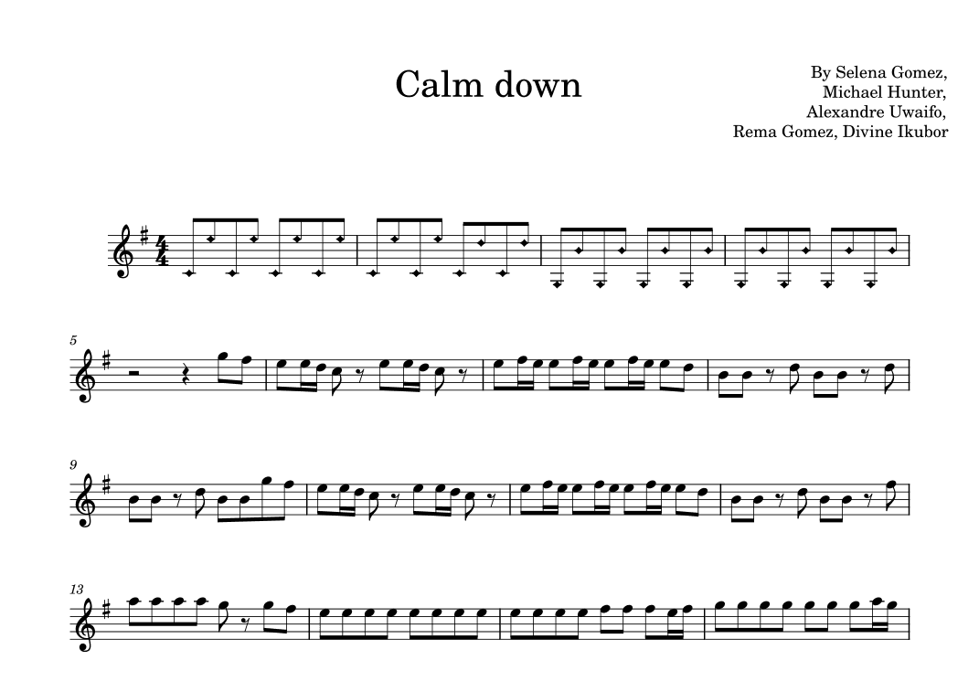 Calm Down (arr. Lkmusic)