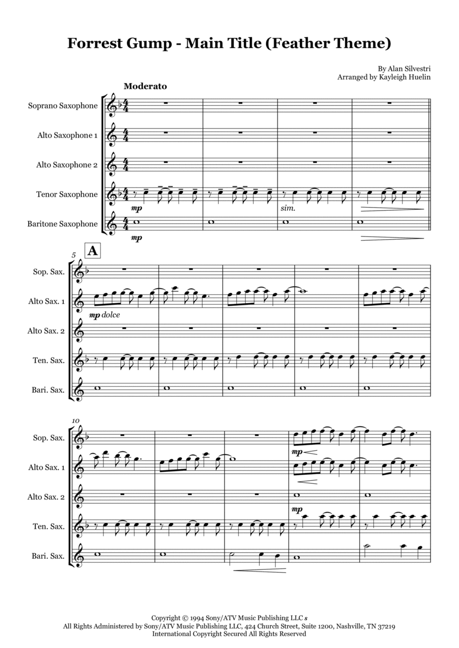 Forrest Gump - Main Title (feather Theme) (arr. Kayleigh Huelin)