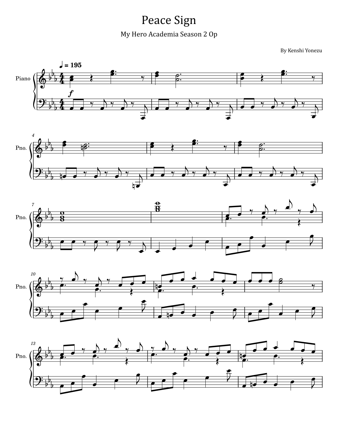 Peace Sign (arr. poon)