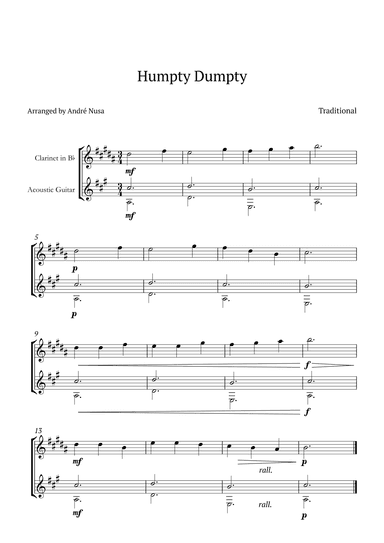 Humpty Dumpty (arr. André Nusa)