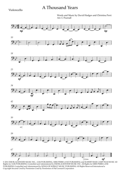 A Thousand Years (arr. Caroline Pearsall)