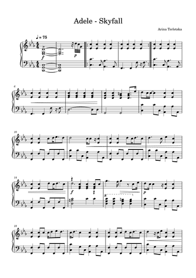 Skyfall (arr. Arina Terletska)
