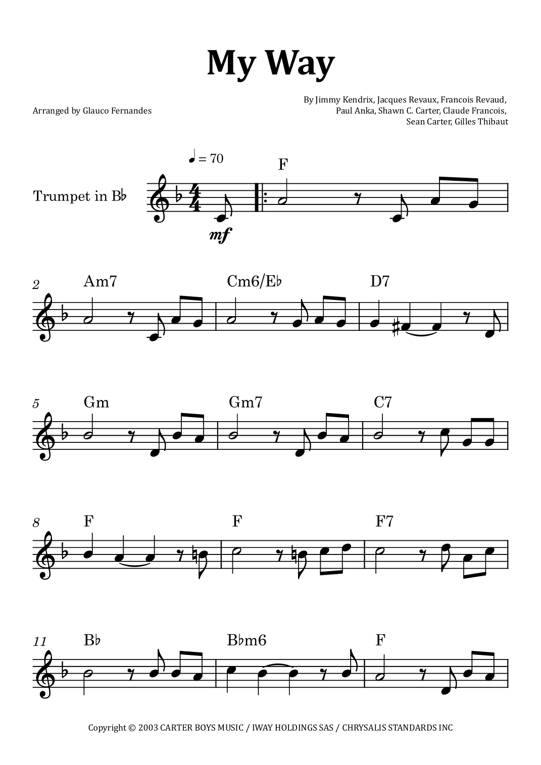I Did It My Way (arr. Glauco Fernandes)