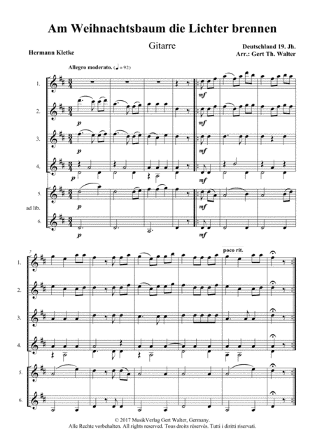 All Candles Burn On The Christmas Tree (arr. Gert Th. Walter)