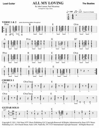 All My Loving (arr. Jorge Juárez)